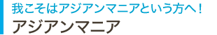 我こそはアジアンマニアという方へ!アジアンマニア