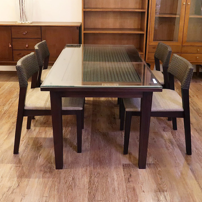 ダイニングテーブル（幅150cm)＆椅子4脚の5点セット /アジアン家具