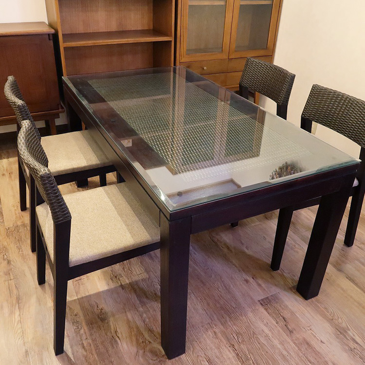 ダイニングテーブル（幅150cm)＆椅子4脚の5点セット /アジアン家具 