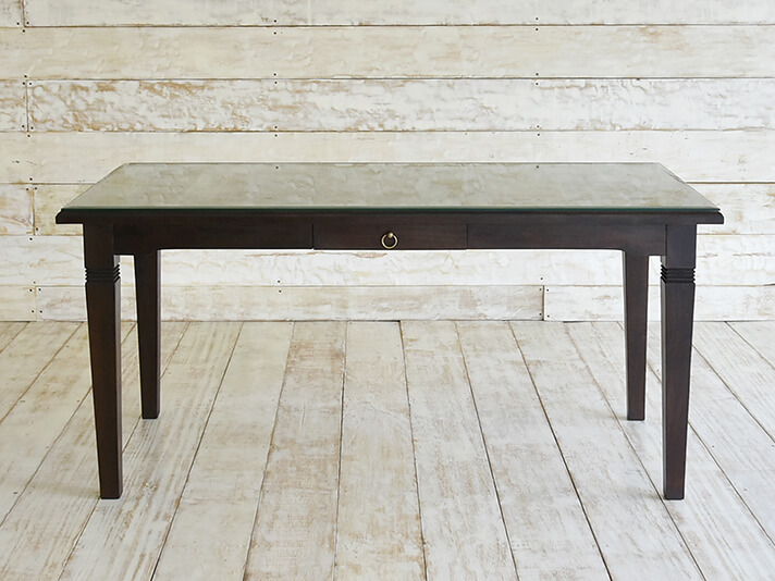 チークとラタンのダイニングテーブル [Alam Sari] 【AS-289W150 SBR】