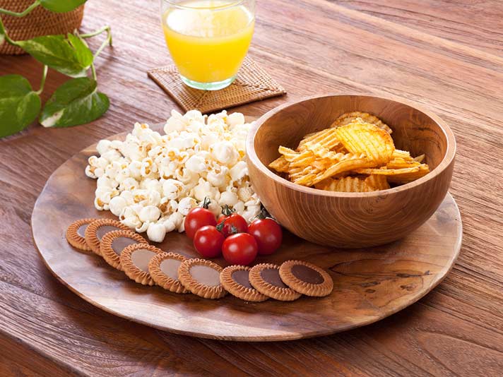 チークラウンドトレイ35cm キッチン雑貨 アジアンスプレッド