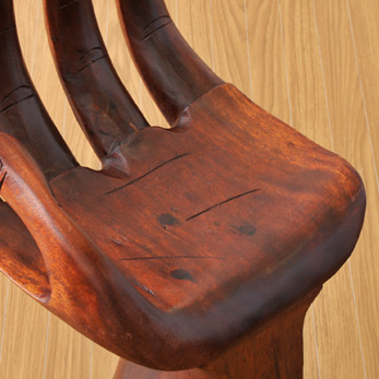 【hand-chair】木製仏手スツール