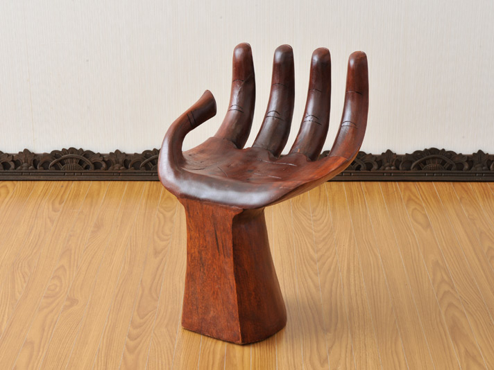 仏手 木製スタンドチェア【hand-chair】