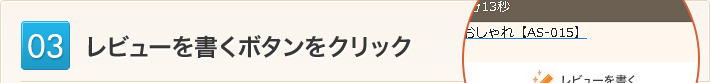 レビューを書くボタンをクリック