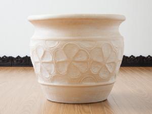 テラコッタ製鉢カバーフランジパニ / Mサイズ【50780】