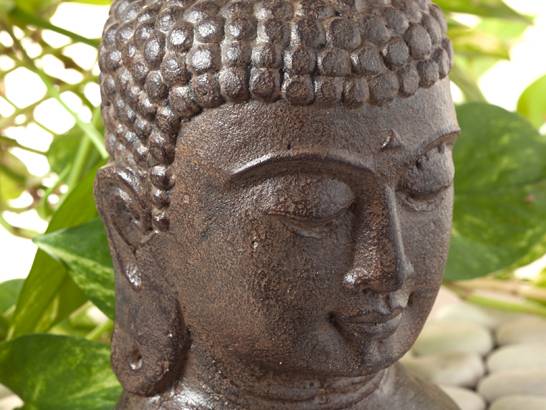 ほほ笑み仏陀 仏頭【45551】 インテリア雑貨 アジアンインテリア ループ